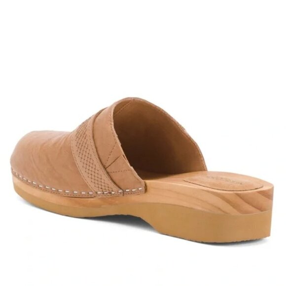 Kelsi Dagger Brooklyn Leather Carve Clogs Tan Size 8.5 JB - Picture 3 of 7